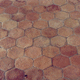 clay hexagonal tile / matte / indoor / outdoor