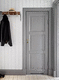 interior door / wooden / swing / without glazing