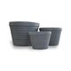 concrete planter / fiberglass / round / modular