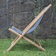 wooden deck chair / fabric