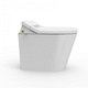 electronic toilet seat / ceramic / white / pink