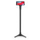 floor-standing tablet holder / commercial / horizontal / tilting