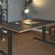 contemporary desk / linoleum / height-adjustable / commercial