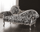 Baroque style daybed / fabric / beech / wood with gold leaf finish