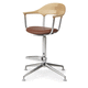 contemporary office chair / indoor / fabric / leather