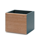 larch planter / powder-coated steel / cube-shaped / contemporary