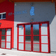 industrial folding door / aluminum / automatic / wind-proof