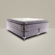 double bed / contemporary / upholstered / tufted