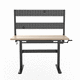 contemporary work table / wooden / metal / metal base