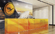 modular reception desk / glass / illuminated