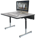 contemporary computer table / laminate / steel base / rectangular