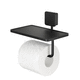 wall-mounted toilet roll holder / stainless steel / ABS / black