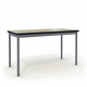 contemporary classroom table / HPL / steel base / rectangular