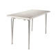contemporary table / aluminum / aluminum base / rectangular