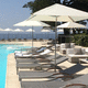 mast-centered parasol / acrylic fabric / Sunbrella® / Batyline®