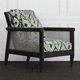 contemporary armchair / fabric / wooden / wire mesh