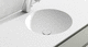 built-in washbasin / ceramic / round / 1-hole