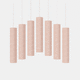 hanging office divider / in acoustic fabric / green / pink