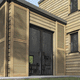 swing shutter / louvre / wooden / for facades