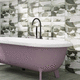 ceramic tile / matte / high-gloss / indoor