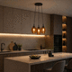 oval ceiling light / metal / glass / lightbulb not included