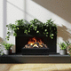 4-sided fireplace insert / electric / metal / contemporary