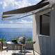 retractable awning / motorized / patio / white