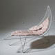contemporary chaise longue / steel / patio / commercial