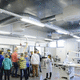 metal suspended ceiling / tile / panel / indoor