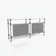 contemporary sideboard / wood veneer / lacquered MDF / powder-coated steel