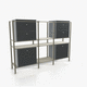 high sideboard / contemporary / wood veneer / lacquered MDF