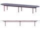 contemporary boardroom table / wooden / melamine / glass