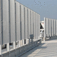 galvanised steel railing / with panels / louvered / outdoor