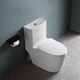 free-standing toilet / ceramic / rimless / commercial