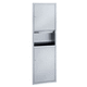 recessed toilet paper dispenser / stainless steel / satin / for public washroom