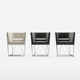contemporary chair / indoor / fabric / steel base
