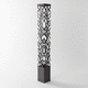 floor-standing lamp / stainless steel / contemporary / corded