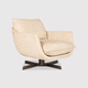 contemporary armchair / fabric / leather / metal