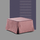 contemporary pouf / fabric / leather / rectangular