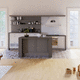 traditional kitchen / plywood / stone / island