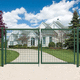 swing gate / galvanised steel / welded mesh / green