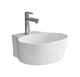 countertop washbasin / porcelain / round / without hole