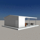 prefab building / bungalow type / steel / steel framing