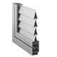 fixed shutter / aluminum / painted / window