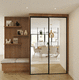 stainless steel sliding system / aluminum / glass / door