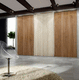 aluminum sliding system / wooden / door / home