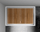 rectangular shower base / above floor / teak / stainless steel