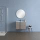 wall-hung washbasin cabinet / walnut / contemporary / with drawers