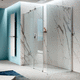 sliding shower screen / fixed / rectangular / corner