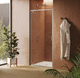 pivoting shower screen / swing / rectangular / corner